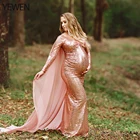 Платье Русалка для беременных в богемном стиле для фотосъемки детей и свадебного платья для беременных с длинным рукавом YEWEN