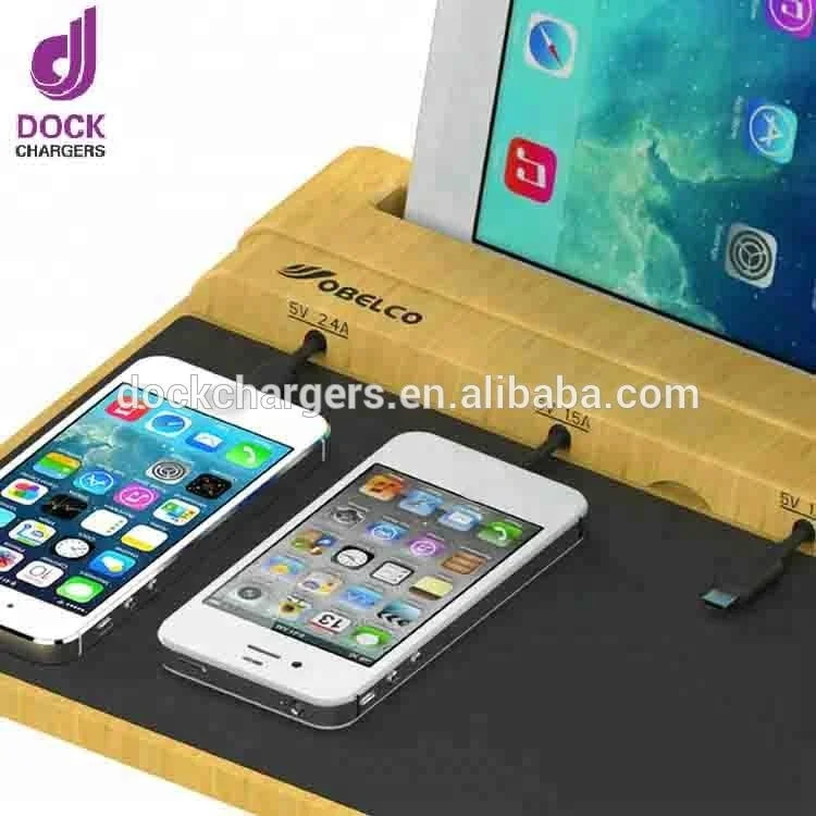 

China's simple durable phone bamboo charging station