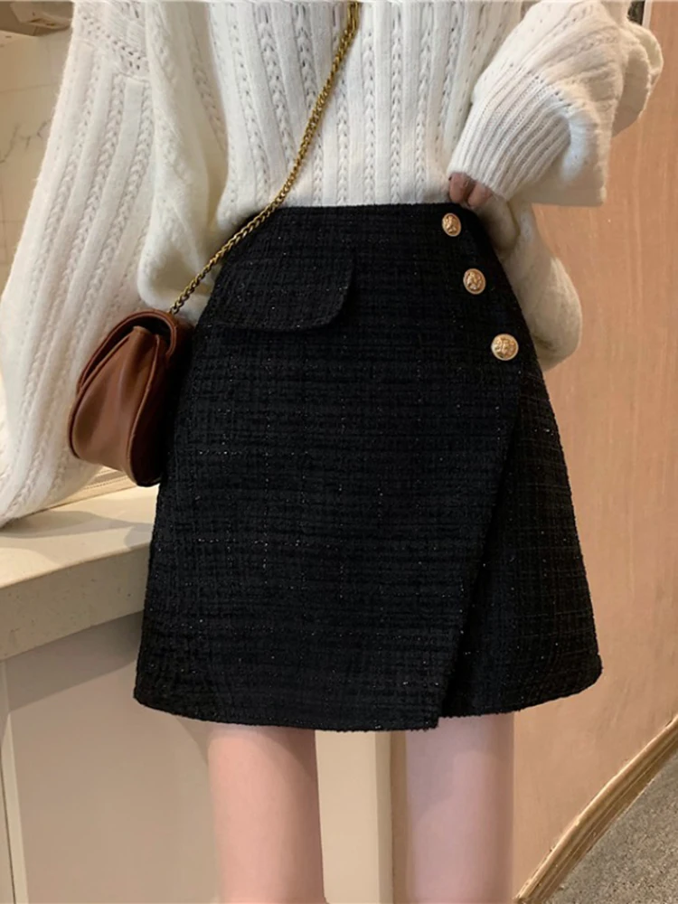 

Skirt In The Spring Of 2021 New Women's Skirt With A-line High Waist And Thin Black Buttocks