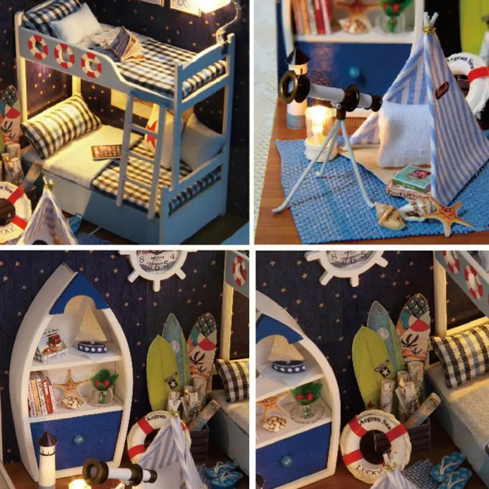 

Новый миниатюрный кукольный домик, кукольный домик с мебелью, год, книга, игрушки, миниатюры, деревянный магазин, подарок, новый Рождественс...