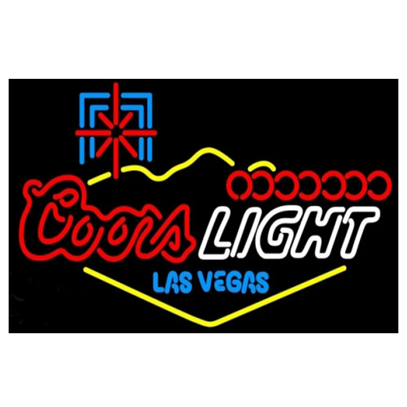 

COORS LIGHT LAS VEGAS Custom Handmade Real Glass Tube Store Restaurant Beer Bar KTV Motel Decoration Display Neon Sign 31"X 24"