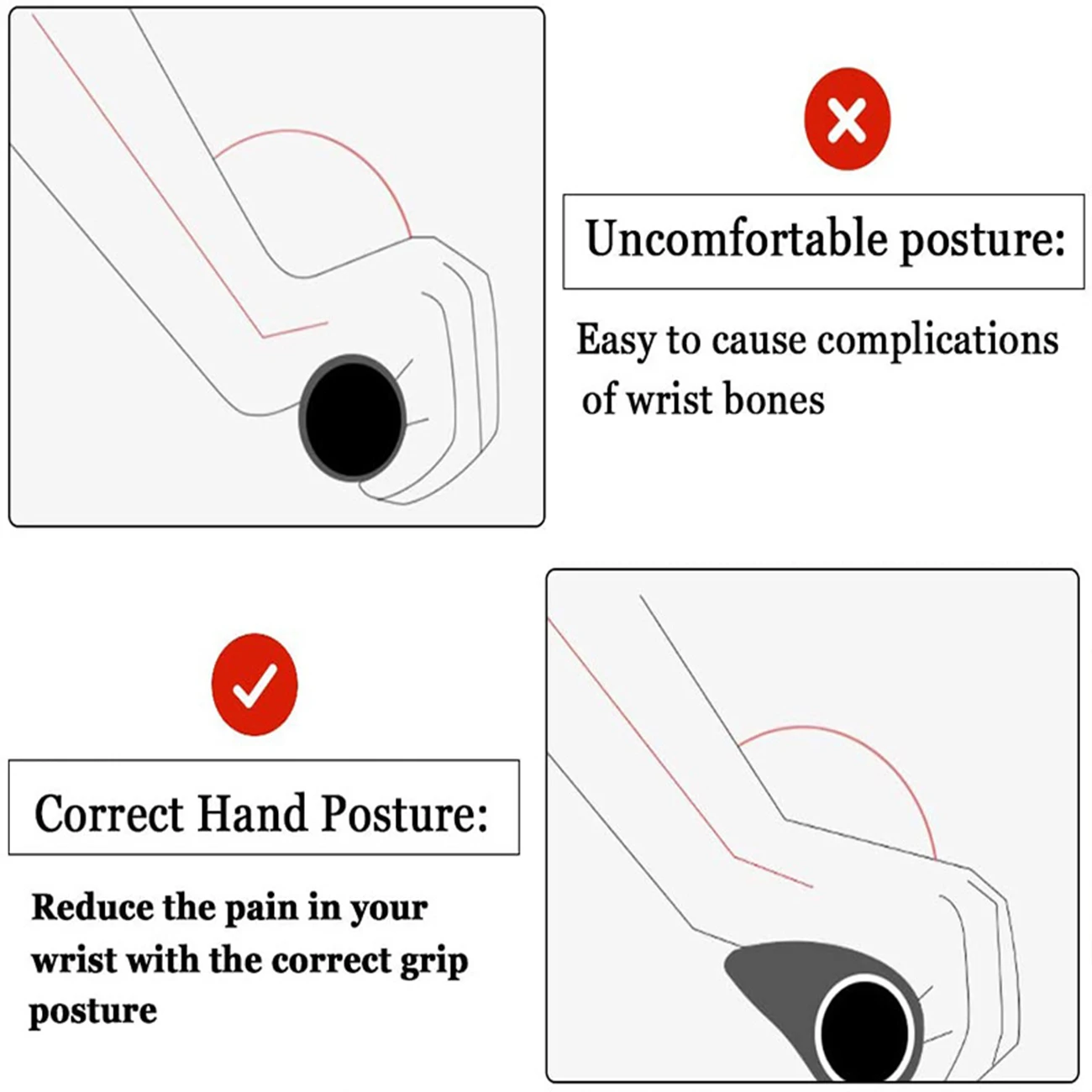 

1 pair of Non-Slip Soft Rubber Mountain Bicycle Handlebar Lockable Bike Handle Grips Bicycles Accessories