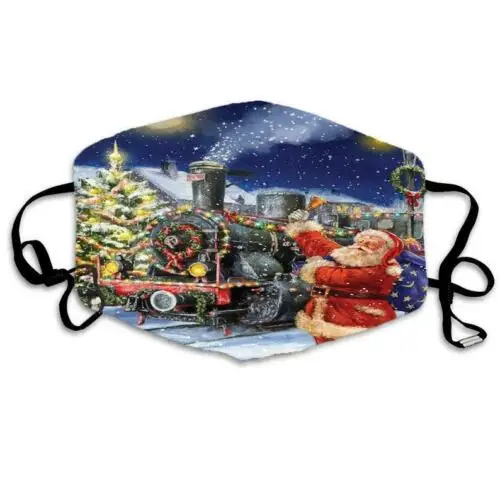 

Face Mask Washable Santa's Christmas Christmas Face Mask Washable Reusable 3D