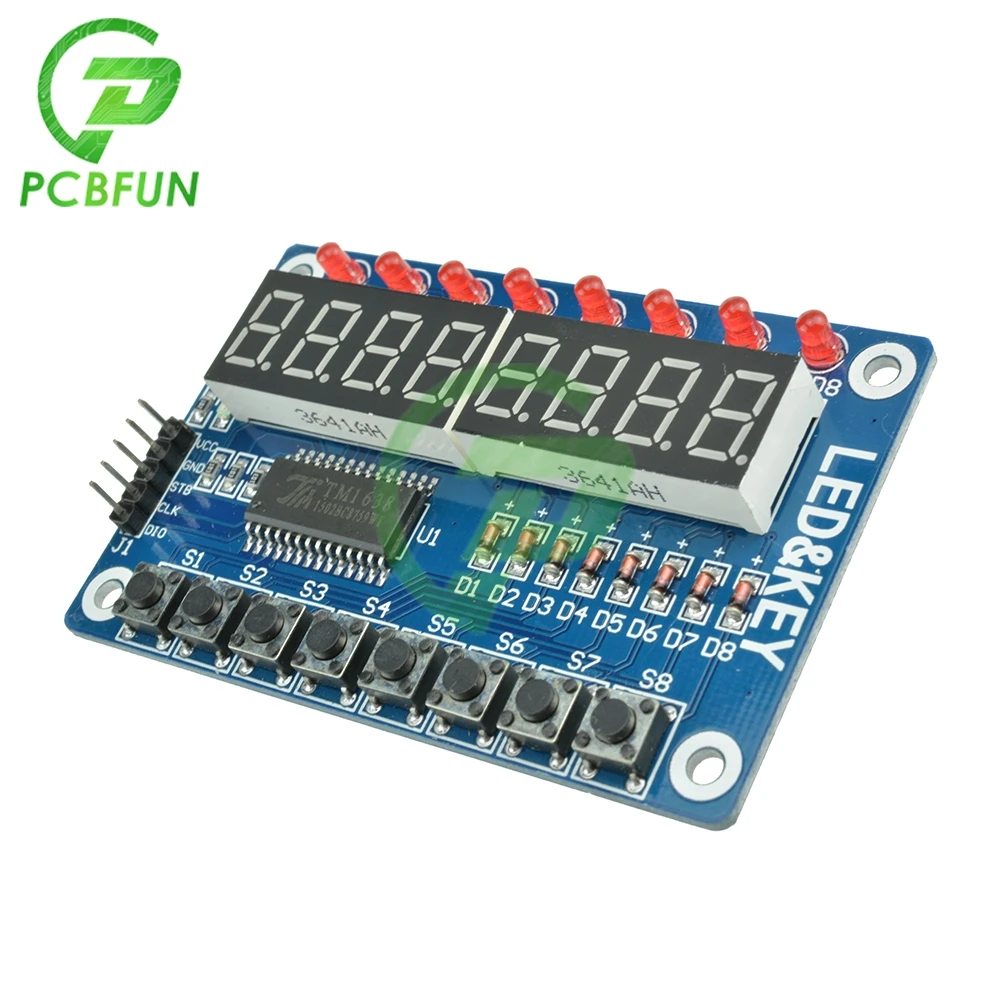 Новая 8-битная светодиодный вая Светодиодная трубка цифровая 8 клавиш TM1638