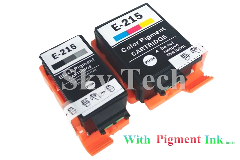 E-215 совместимые картриджи для T215BK T215CL, для Epson Workforce WF-100/WF100. [С пигментом внутри]