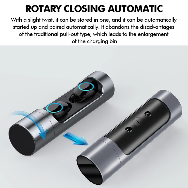 

TWS Bluetooth 5.0 Earphone Stereo Wireless Earbuds Sports IPX6 Waterproof Wireless Earphones Charging box With LED Flashlight