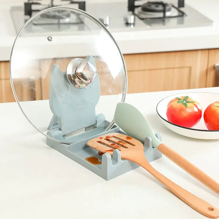 

Kitchen Accessories Spoon Pot Lid Shelf Cooking Sponge Organizer Pan Holder Dish Pot Lid Storage Organizer 1Pcs