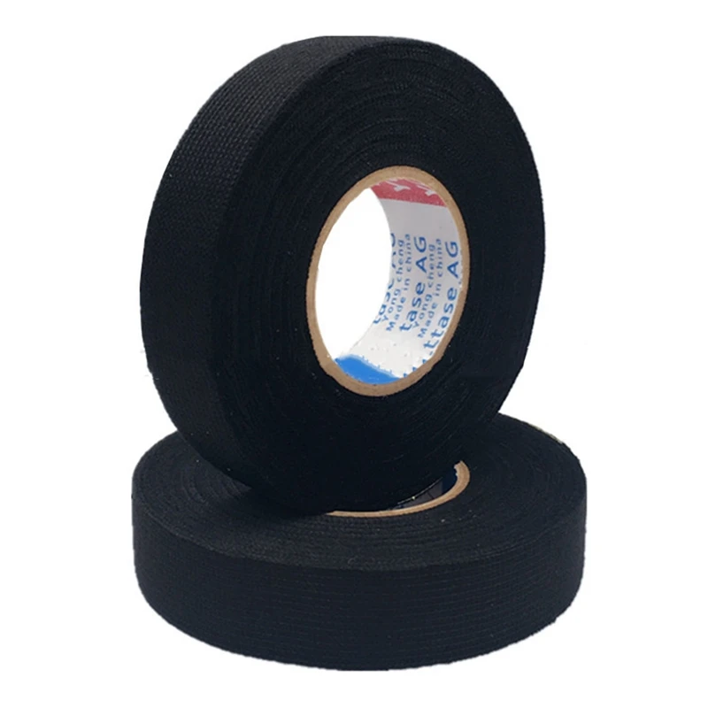 

Car Harness Tape Car Vehicle Wiring Automotive Wiring Harness Cloth Tape 15m Car Universal Black Flannel Self Adhesive Felt Tape