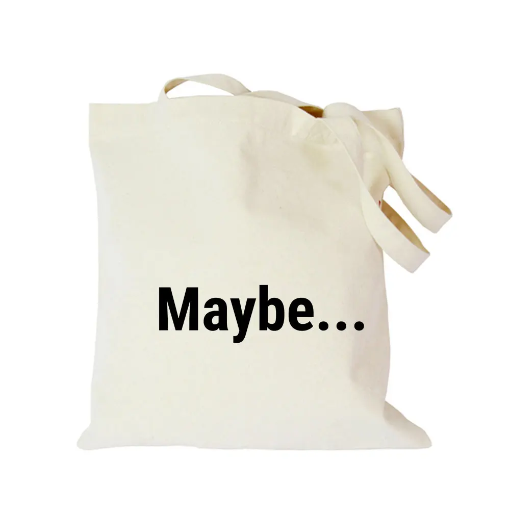 Сумка для покупок из эко-ткани с буквенным дизайном складная многоразовая