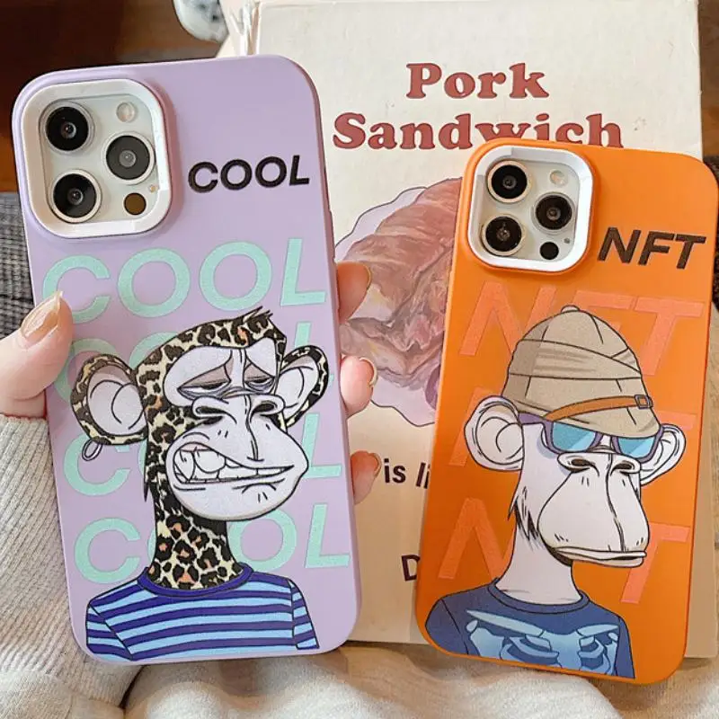 

Cartoon monkey Phone Case For iPhone 13 12 11 Pro Max X XS Max XR Se2020 7 8 Plus All-inclusive Drop Resistance Phone Case
