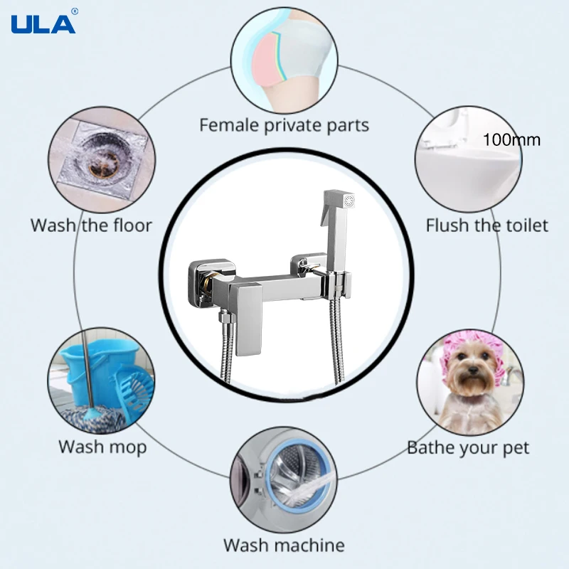 Латунный смеситель для биде ULA опрыскиватель ванной комнаты туалета аксессуары