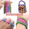 600-1500pcs+ Colorful Loom Bands Set Candy Color Bracelet Making Kit DIY Rubber Band Woven Bracelet Kit Girls Craft Toys Gifts 6