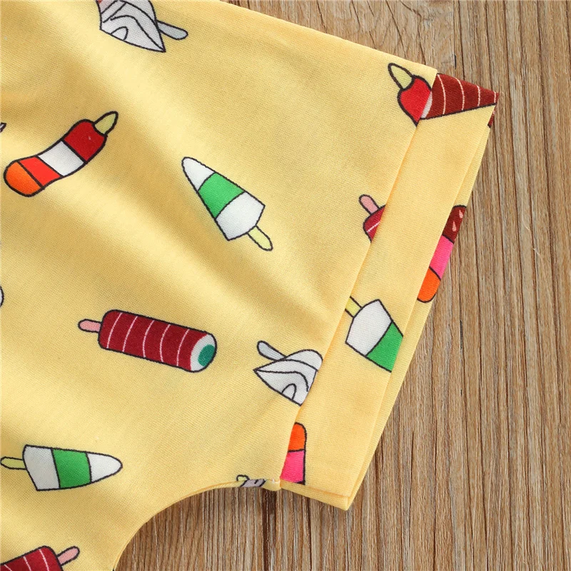 

2pcs 0-3Year Newborn Kids Baby Boys Summer Clothes Sets,Cute Ice Cream Letter Print Sleeveless Tops+Shorts Set for Children Boys