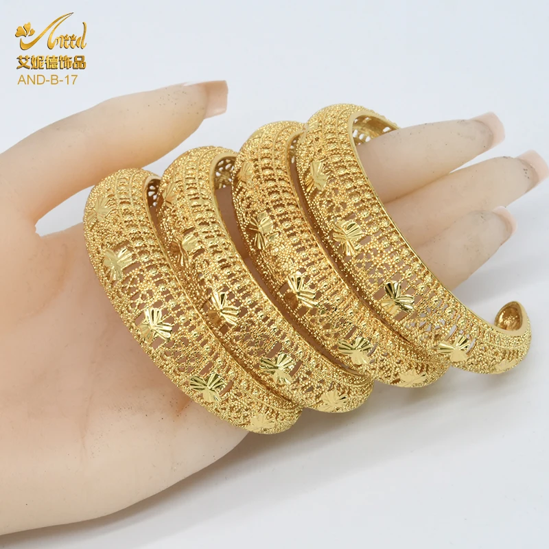 

ANIID Bracelet Jewelry Luxury Brand 24K Gold Plated Bangles Designer Indian Ethiopian Alloy Fashion Wholesale Turkish Moroccan