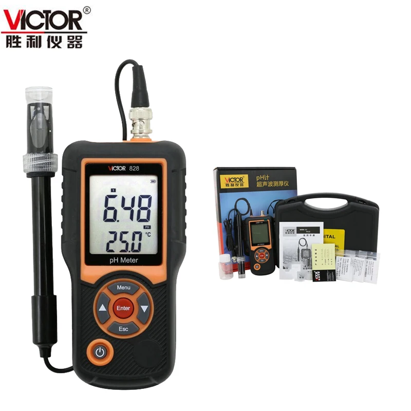 

Тестер воды VICTOR VC828 pH, портативный рН-метр высокой точности, ручка для тестирования аквариума