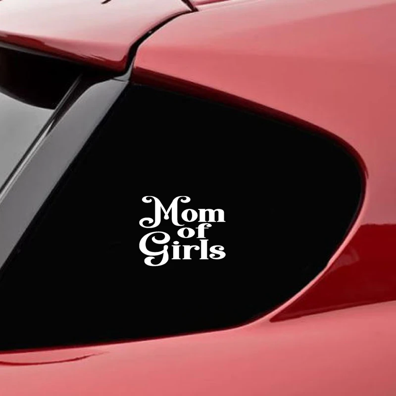 

Creative Mom Girl Cute Decals High Quality Car Window Decoration Personality Pvc Waterproof Decals Black/white, 14cm*12cm
