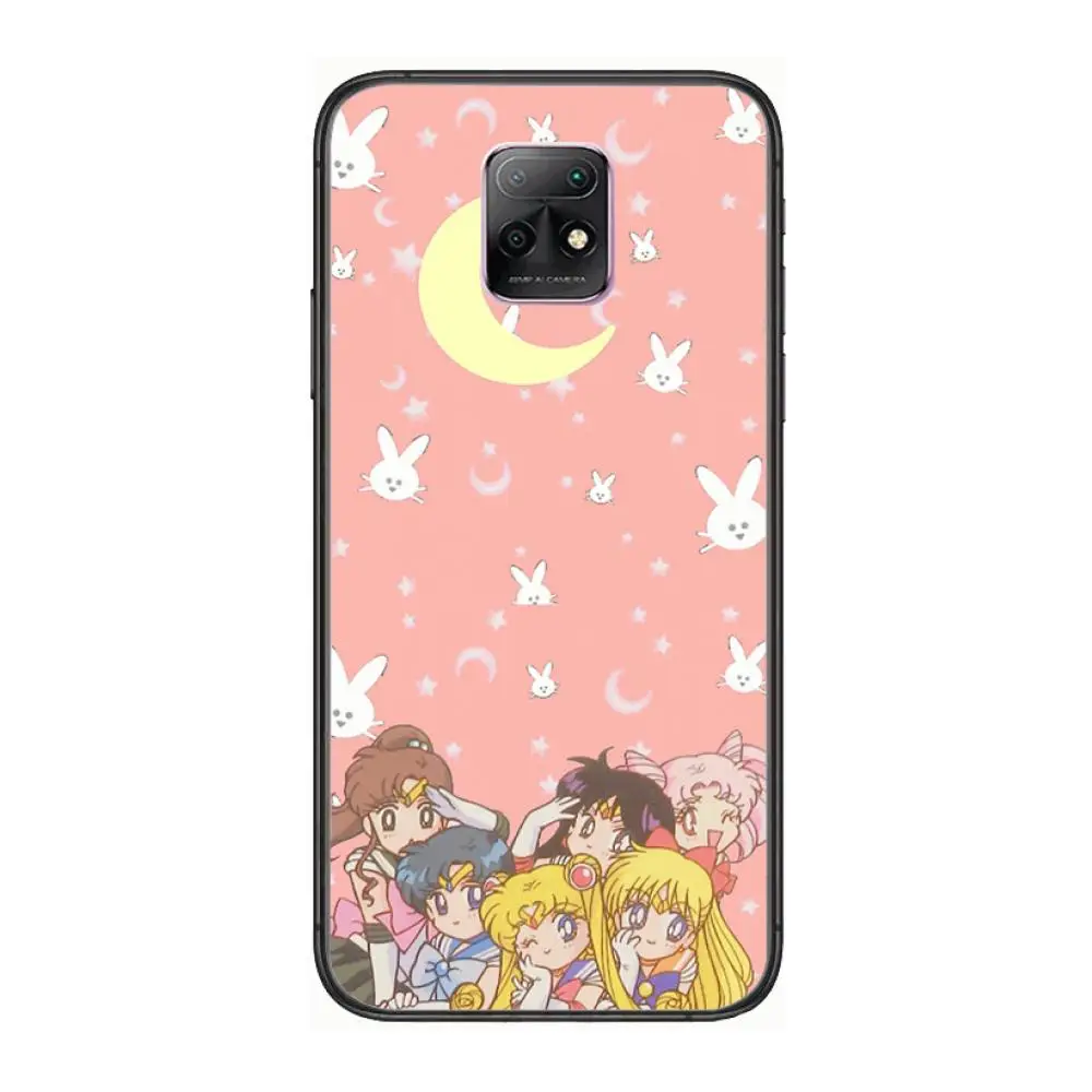 

Anime Sailor Moon Phone Case For XiaoMi Redmi 10X 9 8 7 6 5 A Pro S2 K20 T 5G Y1 Anime Black Cover Silicone Back Pretty
