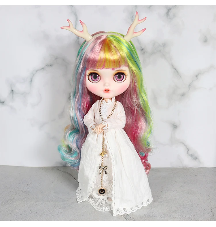 doll clothes shoes Ледяной обнаженный Blyth кукла белая кожа резные губы матовые индивидуальные лицо соединение тела девушка игрушка подарок - Цвет: doll clothes shoes