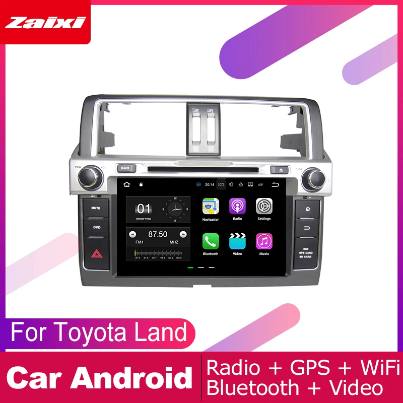 Мультимедийная система ZaiXi автомагнитола 2 DIN с DVD плеером GPS навигацией Android для