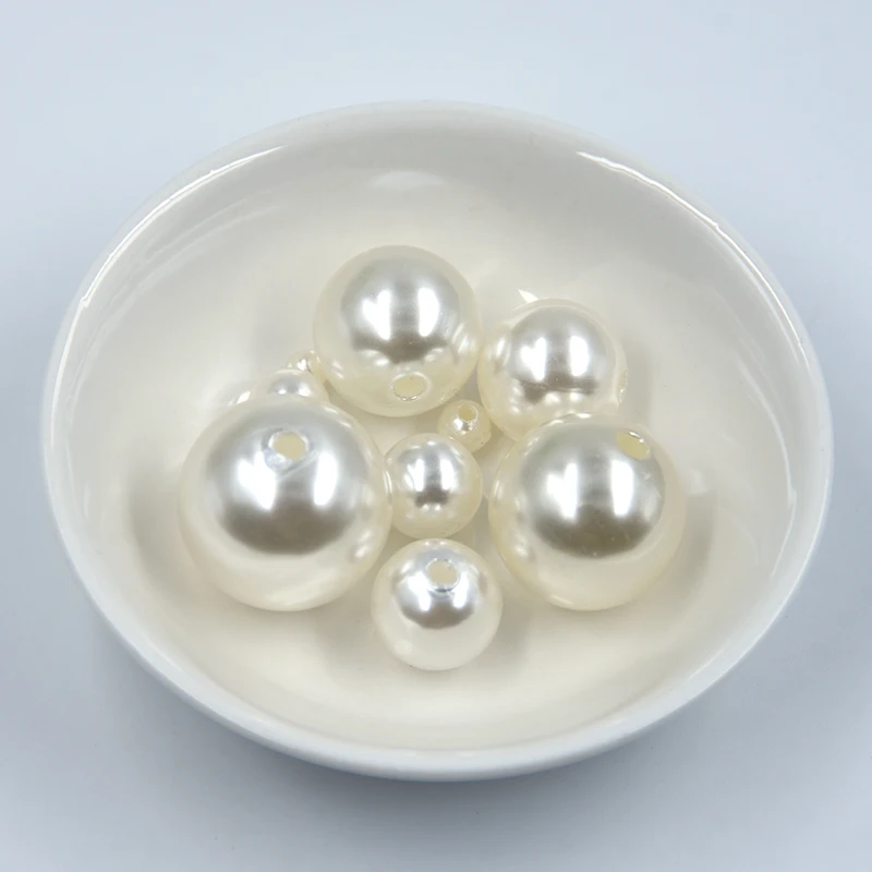 Разноцветные бусины белого цвета и слоновой кости имитация жемчуга для одежды DIY