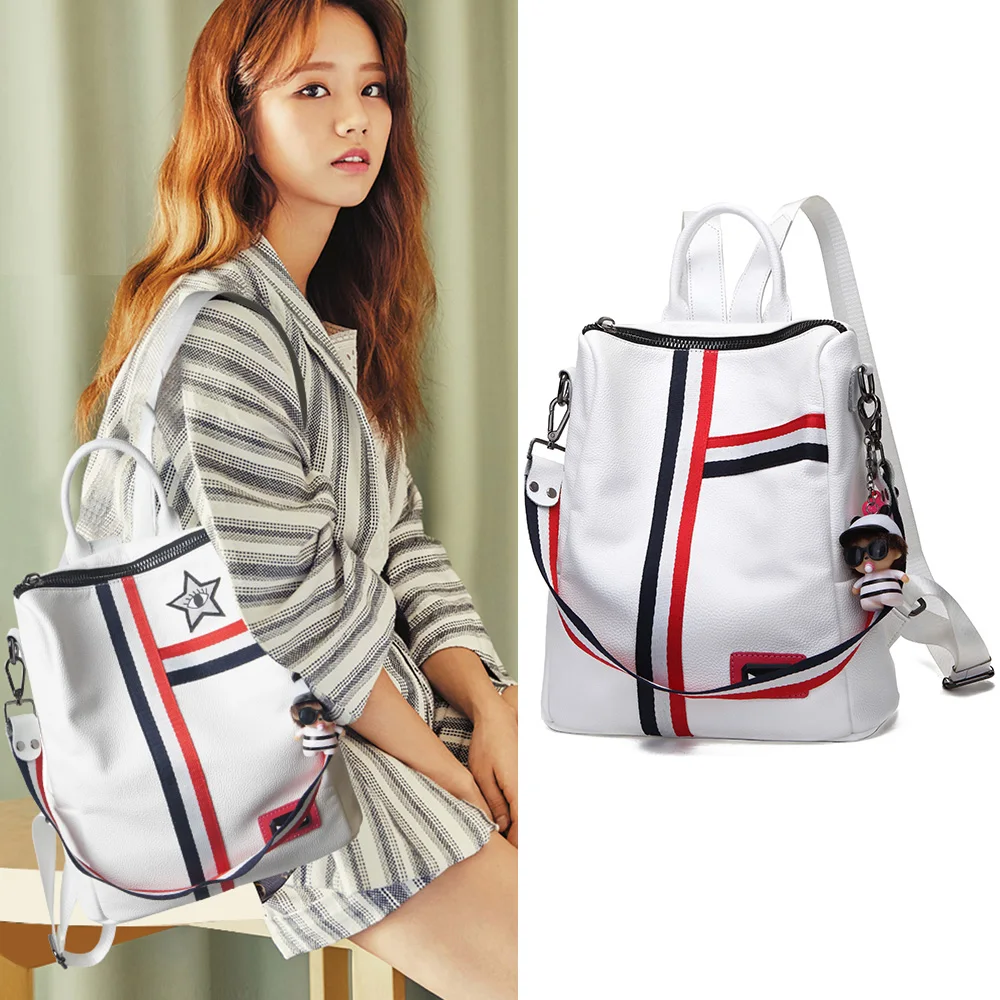 

2021 new Soft Genuine Leather Women's Backpack Travel Bag Korean Version of The Wild Fashion Shoulder Bag Women Backpack speedy