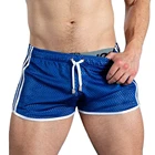Дышащие мужские летние однотонные шорты, мужские тренировочные шорты, сетчатые пляжные трусы для бега и ходьбы, короткие брюки