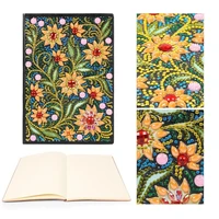 5d diy flower special shaped diamond painting cover notebook and personal journal 50 sheets 100 pages a5 sketchbook notebook