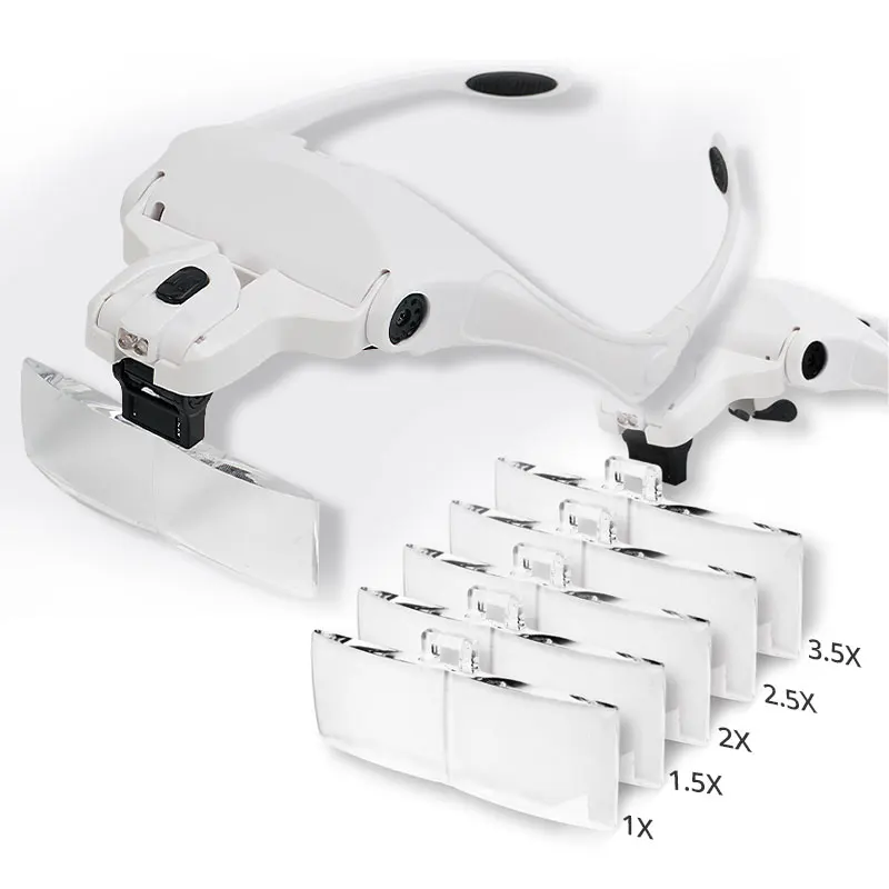 Увеличительные очки с светодиодный емой подсветкой для ремонта