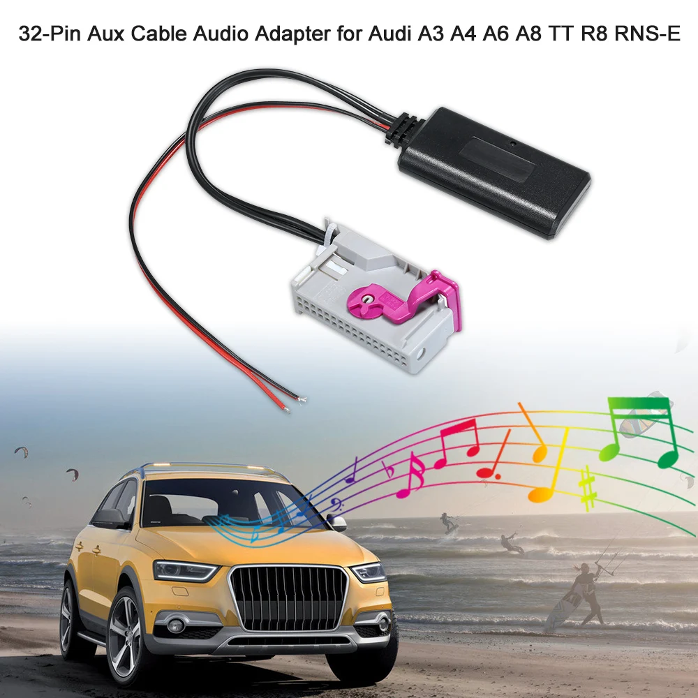 Aux кабель аудио адаптер 32pin беспроводной BT приемник подходит для Audi A3 A4 A6 A8 TT RNS-E |