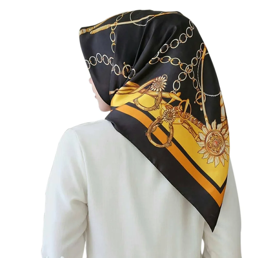 Платок женский Шелковый с принтом 90 х90 см | Тематическая одежда и униформа