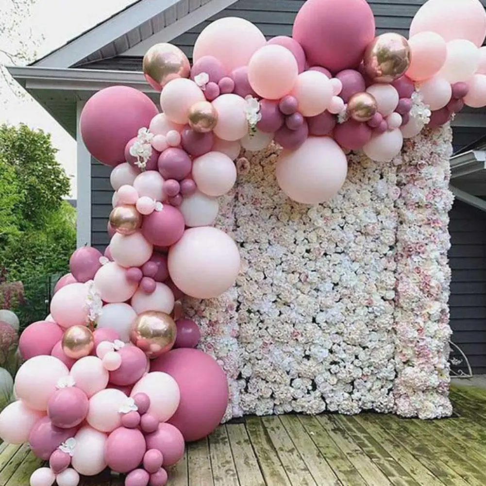 

Pink White Gold Latex Balloons Arch Kit Confetti Latex Ballon Wedding Birthday Party Garland Baby Shower Backdrop Decor