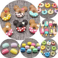 20 flatback resin cute macarons cake cookies donuts sweet food cabochons various