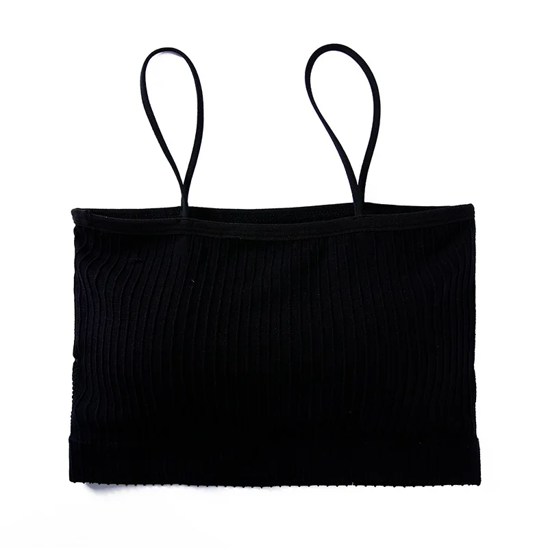 

Hot sale threaded sling wrapped chest girl tube top student anti-leakage bottoming vest underwear lady sexy wrapped chest new