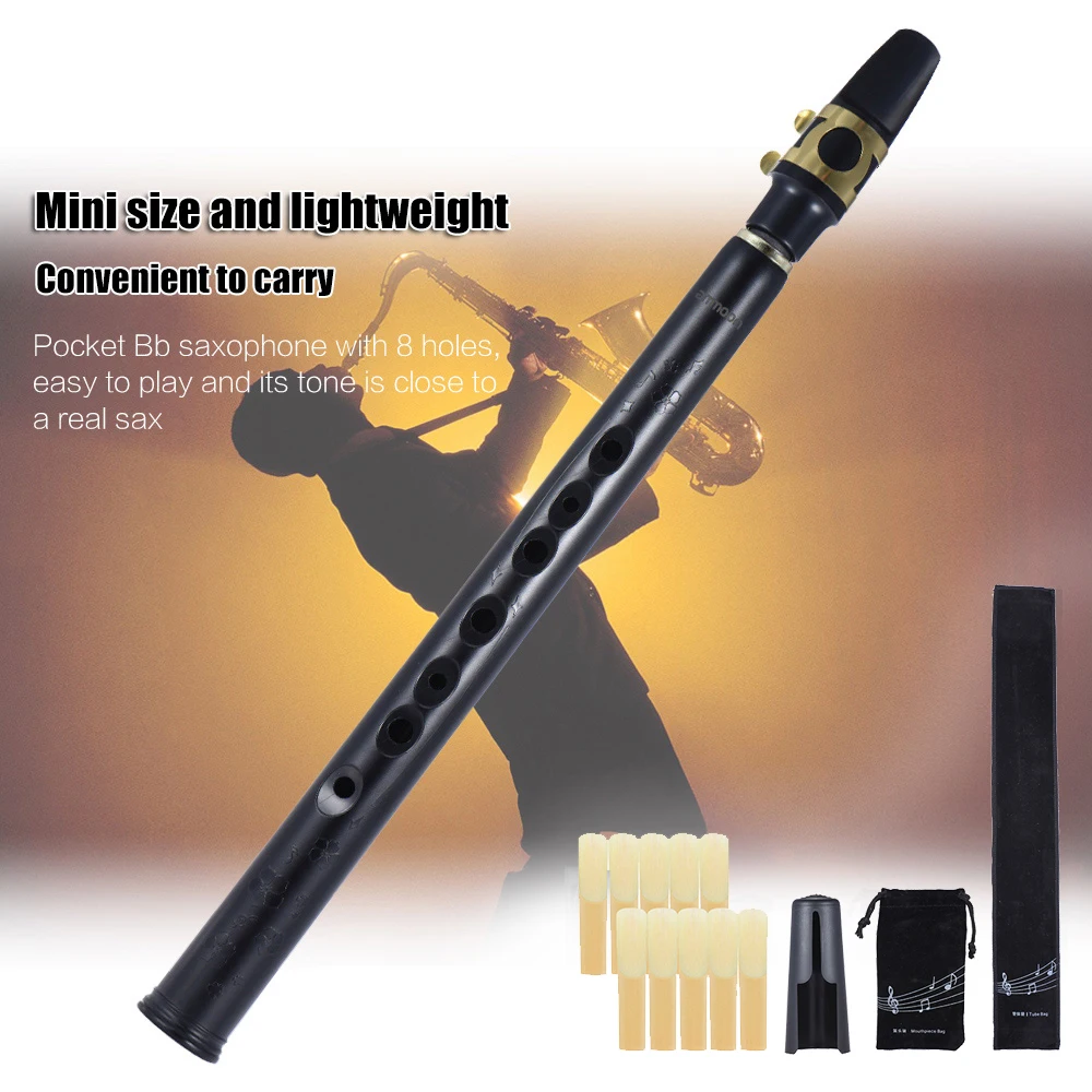 Карманный мини-саксофон ammoon саксофон из АБС-пластика с альтовыми мундштуками 10