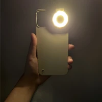 new arrival for iphone 12 13 pro max xs max xr ring light up selfie flash phone case for iphone 11 pro x xs 6 6s 7 8 plus