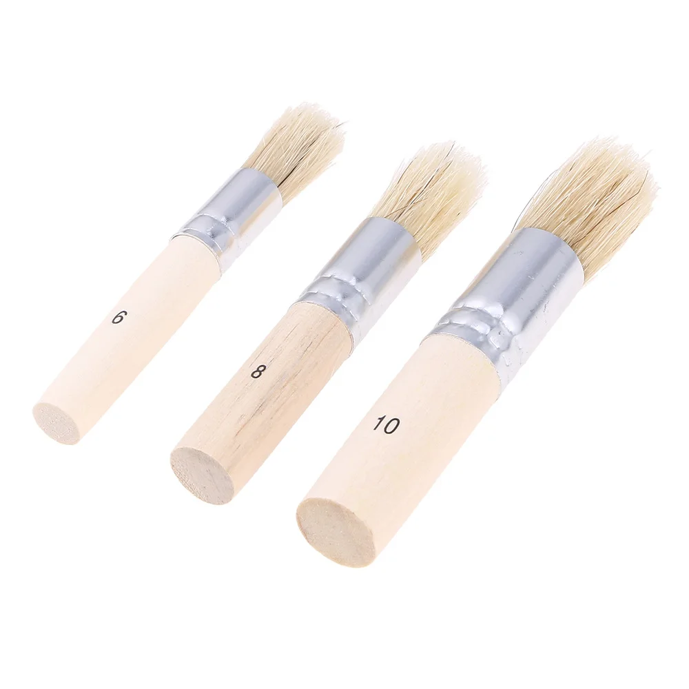 

3 Pcs Stencil Brush Mane Hollow Painting Brush Oil Acrylic Painting Supplies