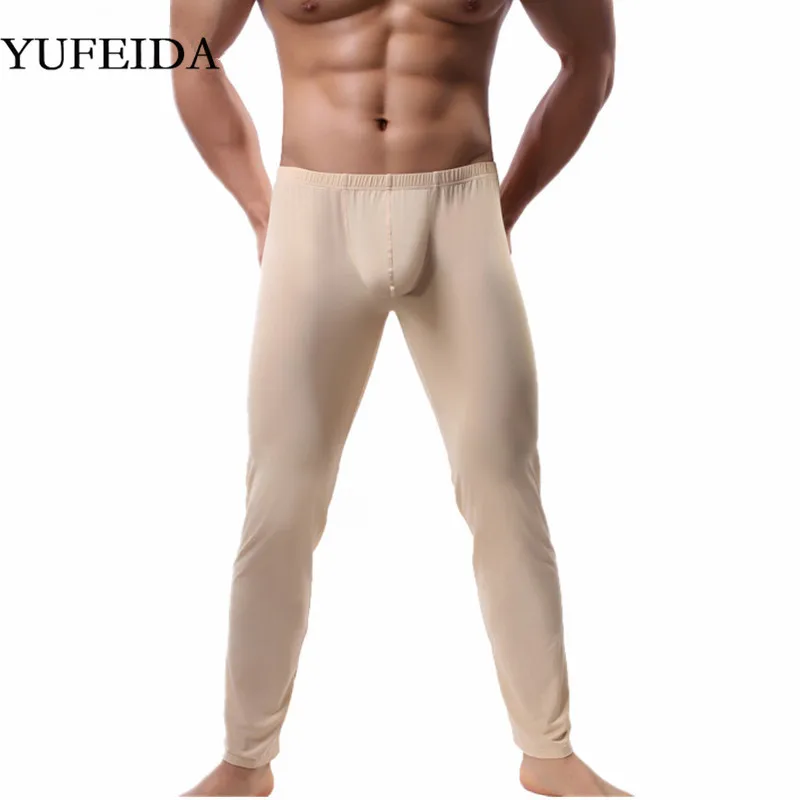 Повседневные мужские длинные штаны нижнее Белье для сна сексуальное белье со