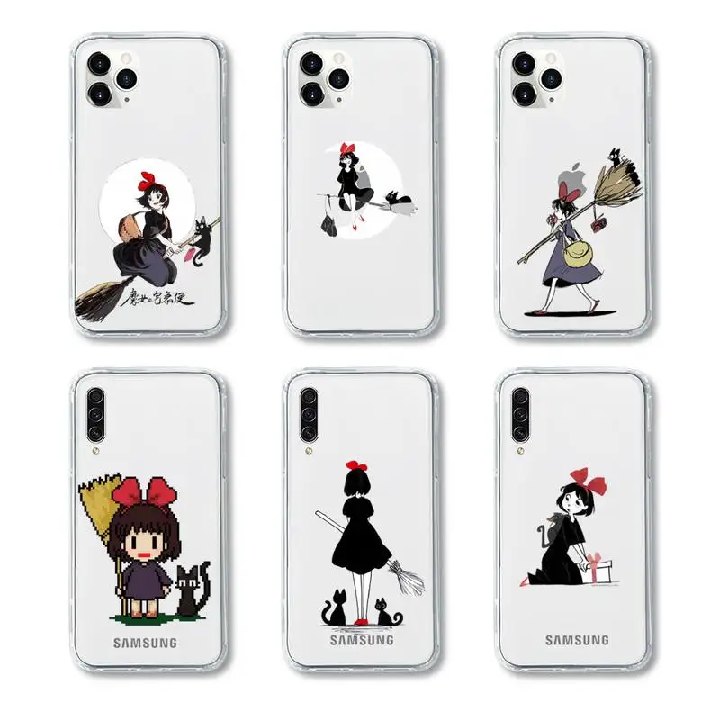 

kiki's delivery service Phone Case Transparent for iPhone Samsung A S 11 12 6 7 8 9 30 Pro X XS Max XR Plus lite Clear mobile