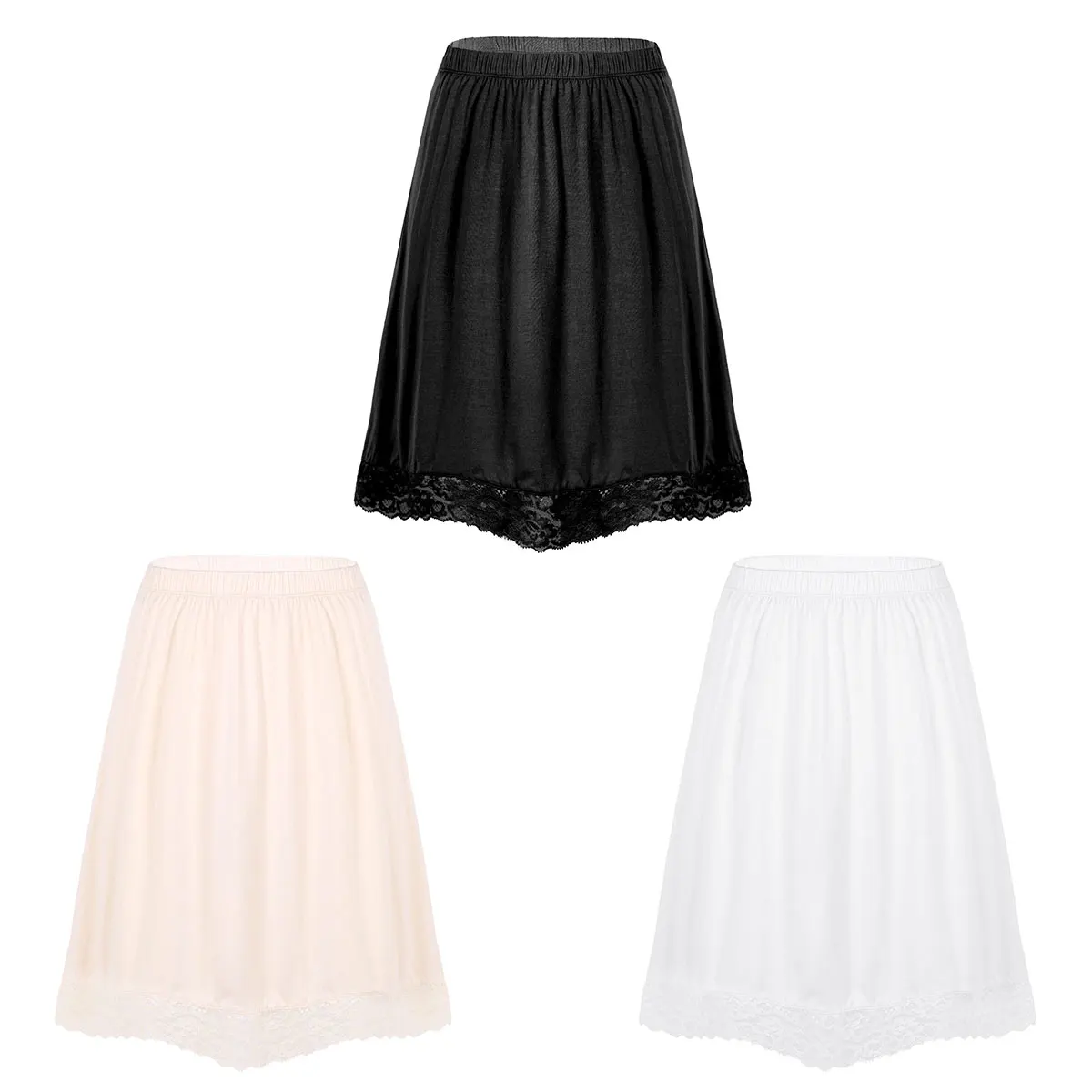 Женская винтажная мягкая Нижняя юбка до колен кринолиновая Свадебная кружевная