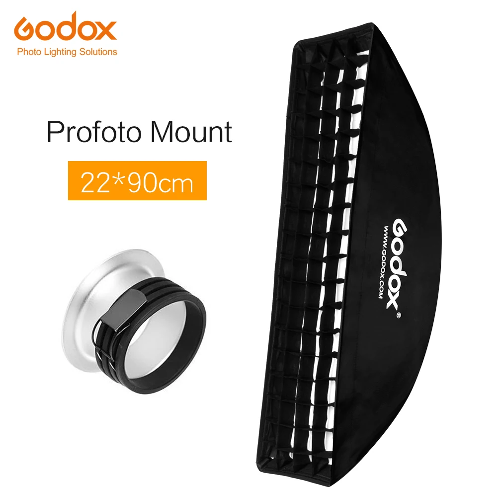 Софтбокс Godox 22x90 см 9x35 дюймов портативный прямоугольный сотовый фотобокс с