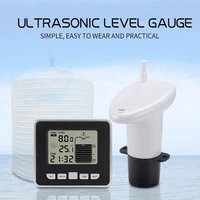 time alarm transmitter measuring wireless ultrasonic water tank liquid depth level meter flow sensor monitor kit
