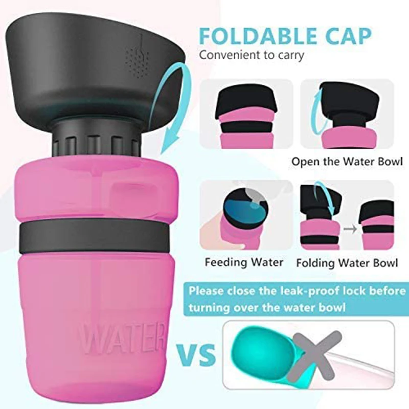 

Outdoor Travel Drinking Dog Bowls Drink Bowl Dogs BPA Free Portable Dog Water Bottle Foldable Pet Feeder Bowl Water Bottle Pets