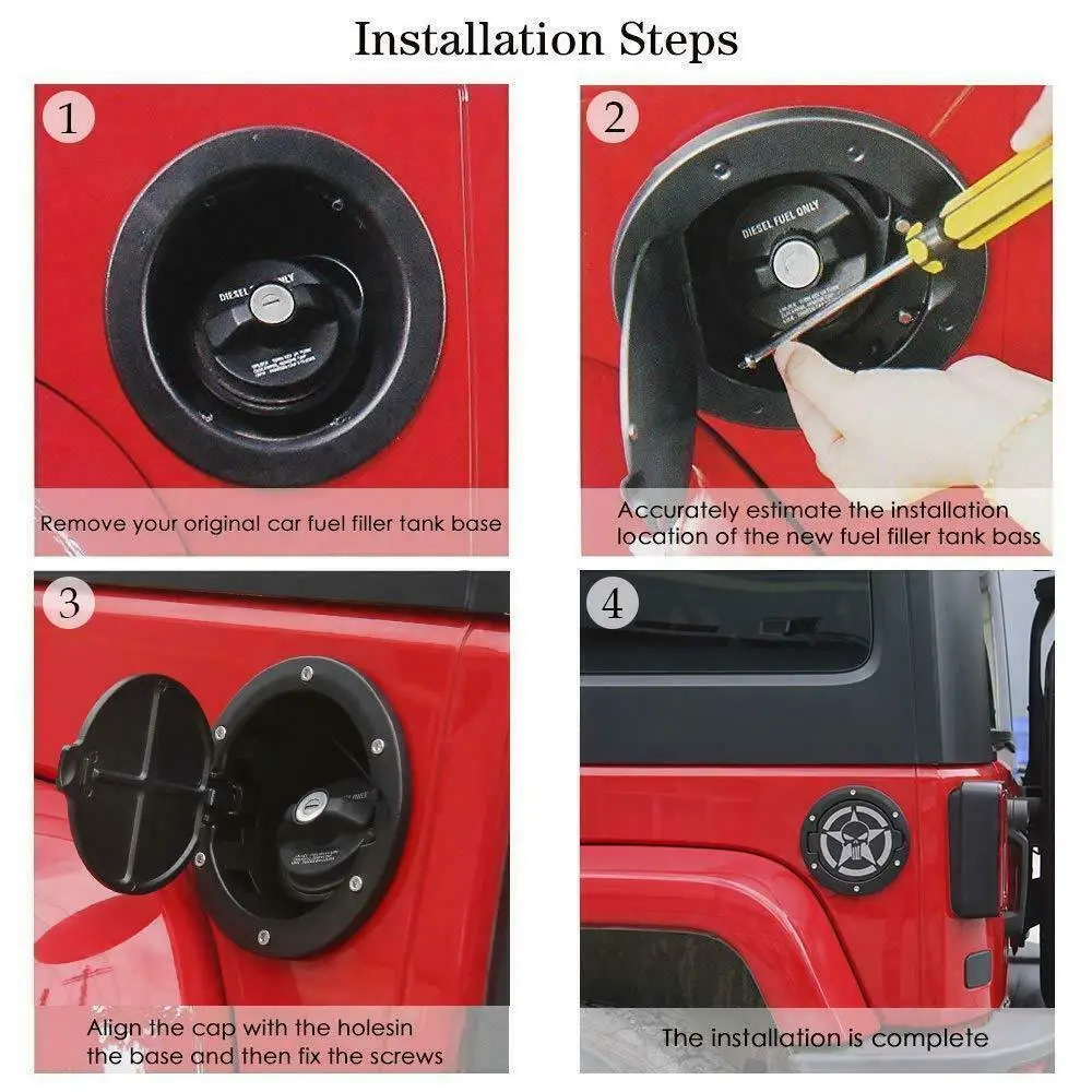 Топливный наполнитель крышка двери газовая Крышка для Jeep Wrangler JK Unlimited 2007 +
