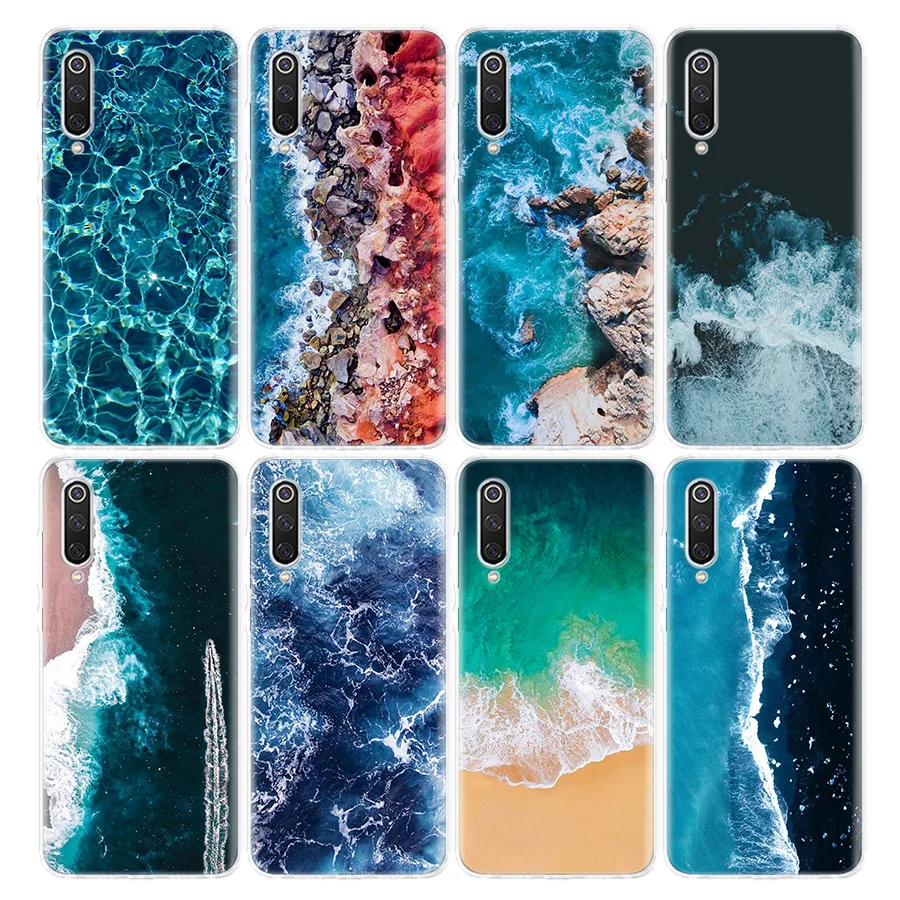 waves ocean water light refractions Phone Case For Xiaomi Poco X3 NFC M3 F3 F1 Mi Note 10 Pro 9 8 CC9 11 Lite 9T 10T 11T A3 Soft