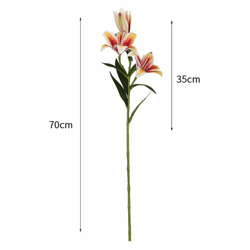 Искусственные лилии цветы ветки 1 шт. имитация цветка из латекса украшение для