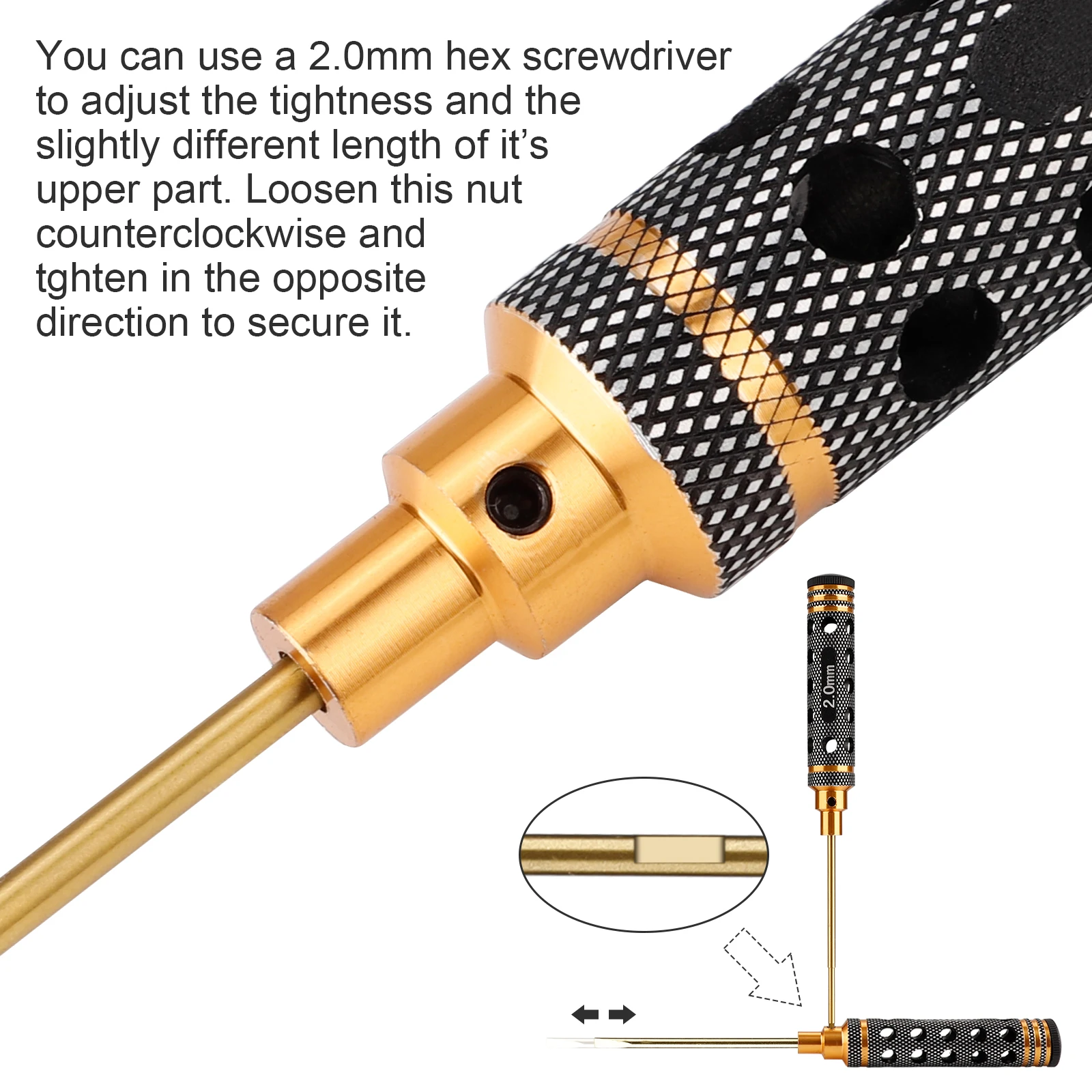 

4PCS Sets Driver Screwdriver Batch Hollow-out Durable Heavy-duty Steel Gold Different Size 3-4-5-6mm Aeromodelling Tool