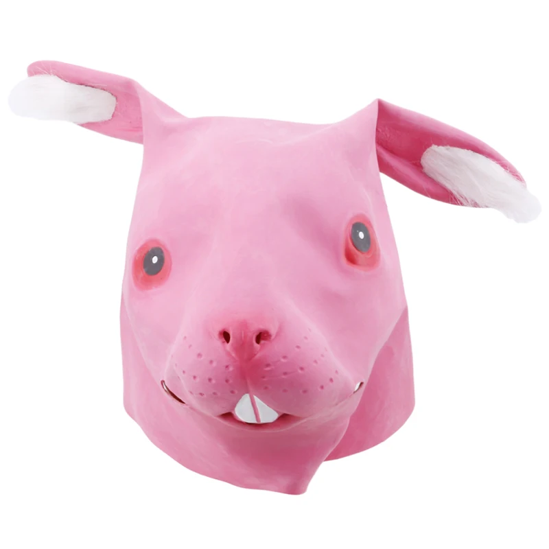 Rabbit Mask Headgear Soft Comfortable Breathable Texture Creative Funny Halloween Toy | Игрушки и хобби