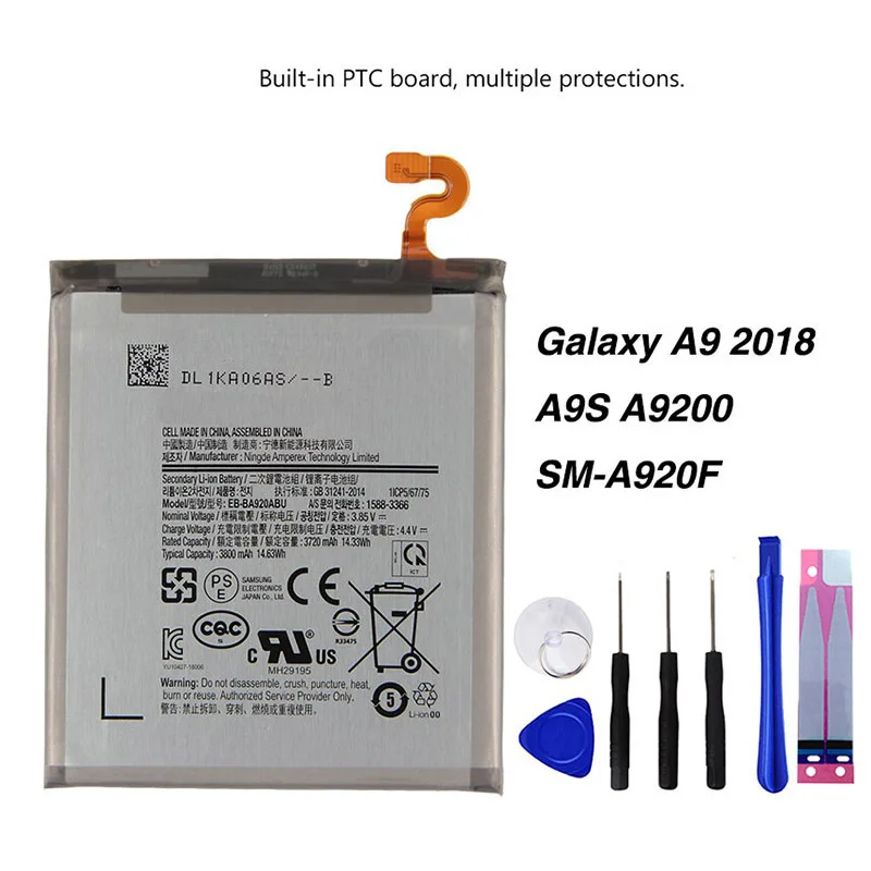 

Original EB-BA920ABU Battery For Samsung A9s SM-A9200 A9200 3800mAh