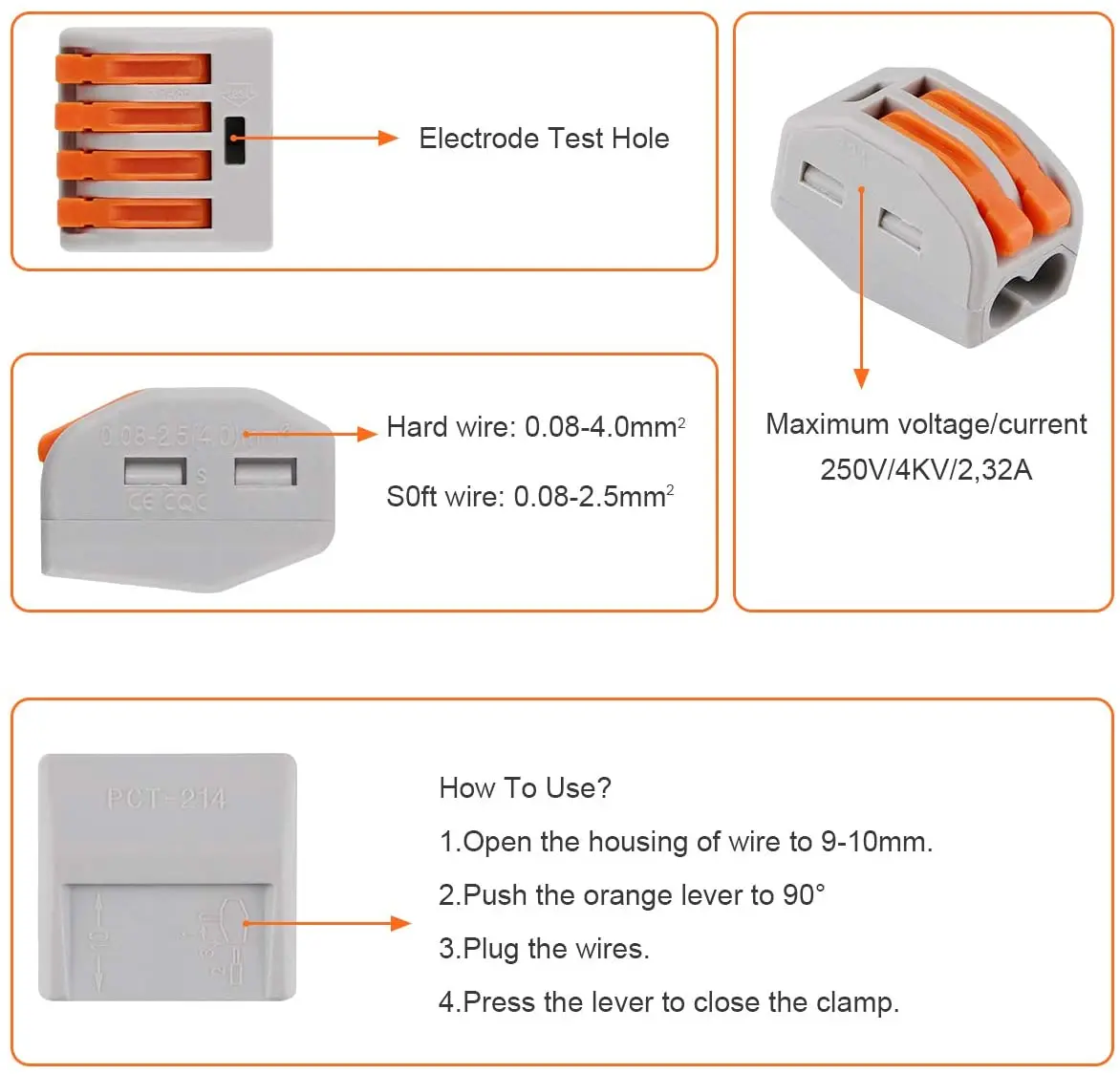 Клеммная колодка 55 шт./лот с пружинным рычагом многоразовые клеммные колодки для