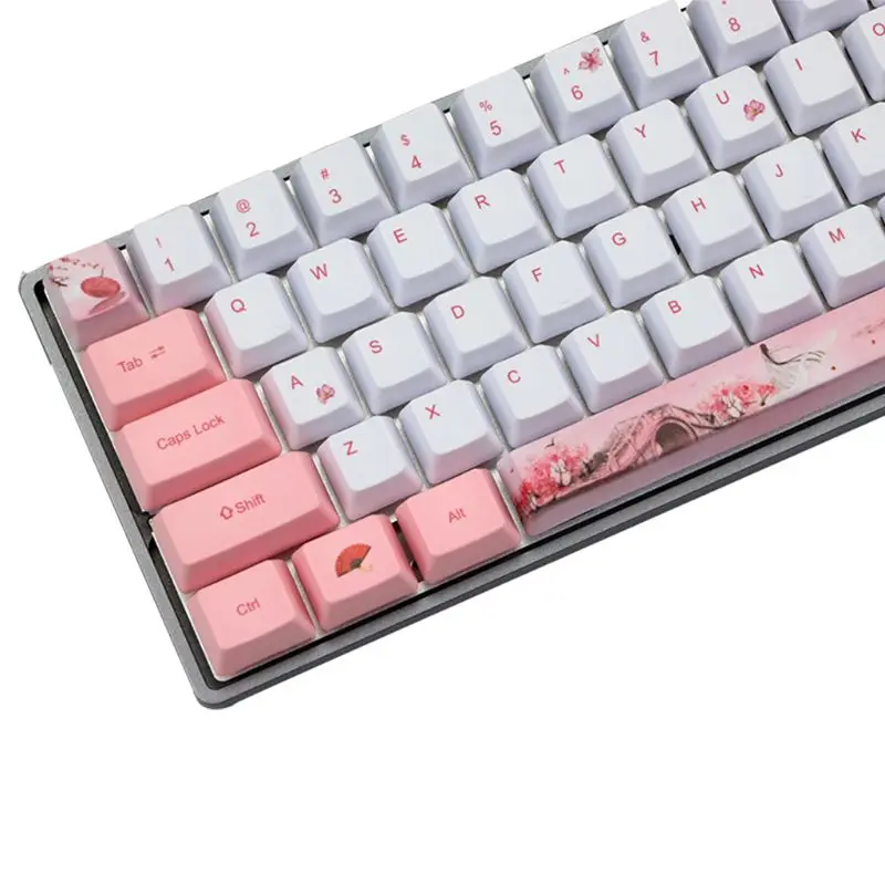 Механическая клавиатура с сублимационной печатью милые колпачки для клавиш PBT OEM